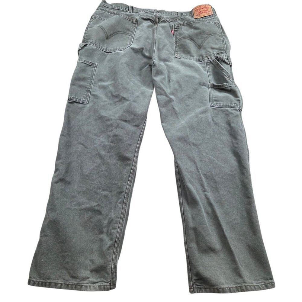 Vtg Levis Jeans Mens 42x31 Tag 42x32 Green 550 Carpenter Relaxed Baggy Work Read